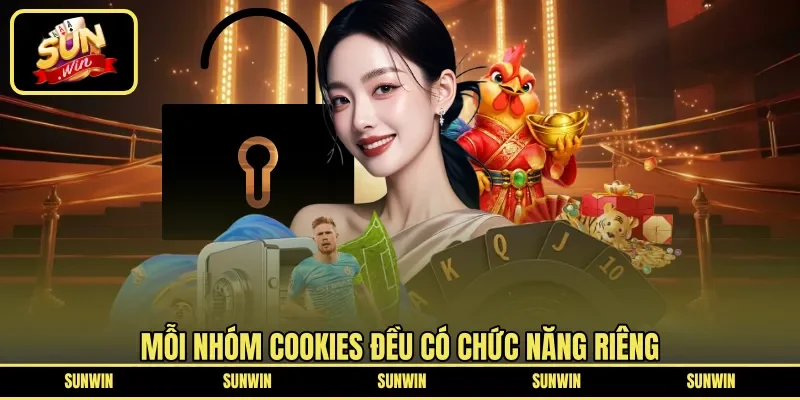 Mỗi nhóm cookies đều có chức năng riêng 